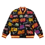 Mitchell & Ness Pánská bunda Atlanta Hawks NBA Slap Sticker Reversible Lightweight Satin Velikost: M