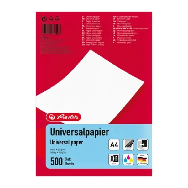 Herlitz Kancelářský papír A4 / 500 listů / bílá (5033402)