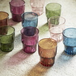 MADAM STOLTZ Sklenice na vodu Colors 200 ml Oranžová, multi barva, sklo