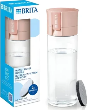 Brita Fill Go Vital broskvová / Filtrační láhev na vodu / 0,6 l / 2x MicroDisc filtr (1020102)