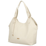 Elegantní dámská koženková kabelka na rameno Mandy, béžová