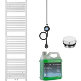 CERANO Koupelnový elektrický radiátorový set Lincoln - WIFI - 600W - bílá lesklá - 1800x500 mm
