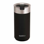 Quokka Boost Coffee Tumbler 400ml Carbon Black / Termohrnek se sítkem / nerezová ocel (8412497400775)