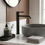 REA - Umyvadlová vysoká baterie Rivo Black vysoká REA-B9320