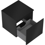 MEXEN/S - Orio koupelnová skříňka pod umyvadlo 50 cm s deskou, 1 šuplík, černá mat 91A10-05047-1-BFC71