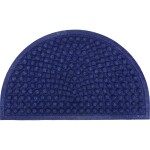 House Doctor Rohožka Half Round Blue, modrá barva, plast