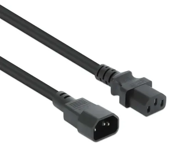 Manhattan černá / Prodlužovací kabel / IEC C14 - C13 / 5 m / 10 A / 250 V (352680)