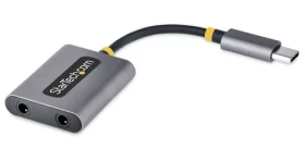 StarTech adaptér USB-C na 2x 3.5mm jack šedá / Redukce / délka kabelu 7 cm (USBC-AUDIO-SPLITTER)