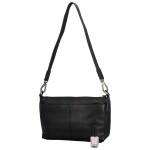 Stylová dámská kožená kabelka na rameno Layss, černá