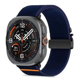Tech-Protect Nylon Clasp tmavě modrá / Řemínek / pro Samsung Galaxy Watch Ultra / 47 mm / Nylon