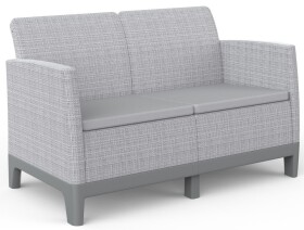 KETER SCANDI FORMA 2 SEATER SOFA - Ash grey/Storm grey