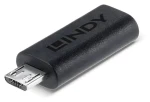 Lindy USB-C - Micro-B černá / Adaptér / USB 2.0 / 480 Mbit/s (41903)