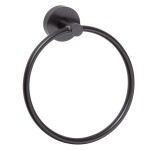 SAPHO - X-ROUND BLACK držák ručníků kruh, černá mat XR411B