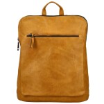 Stylový dámský koženkový kabelko-batoh Doan, žlutý