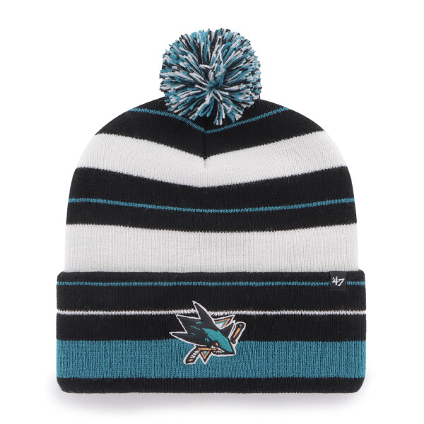 47 Brand Pánská Zimní Čepice San Jose Sharks Power Line '47 CUFF KNIT Black