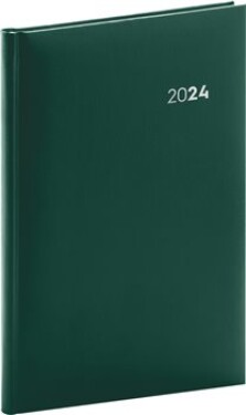 Týdenní diář 2024 Balacron zelený, 15 21 cm