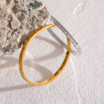 Pevný bangle náramek Cintia Gold - chirurgická ocel, Zlatá