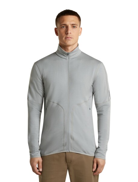 Pánská merino mikina ICEBREAKER Mens Merino 560 Realfleece Elemental II LS Zip, Proto Grey velikost: M
