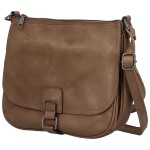 Trendy dámská koženková crossbody kabelka Gertha, khaki