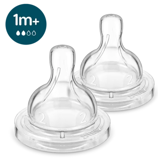 Philips Avent SCY762/02 / Savička na kojeneckou láhev / pomalý průtok / 2 ks