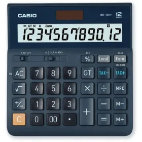Casio DH 12 ET / Stolní kalkulačka / 12místný LCD displej / duální napájení / výpočet DPH (4549526609954)