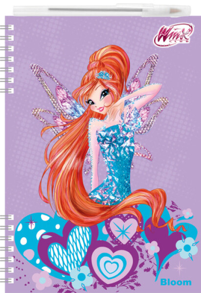 Zápisník 3D Winx club pero
