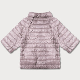Špinavě růžová/květovaná oboustranná dámská plus size bunda se 3/4 rukávy Minority (M23-7010-57) odstíny růžové 54