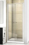 Aquatek - Family B02 CHROM Sprchové dveře do niky dvoukřídlé, 82-86 x 190cm, výplň sklo - grape FAMILYB0285-19