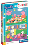 Puzzle 120 dílků Prasátko Peppa piknik 2x60 - Clementoni