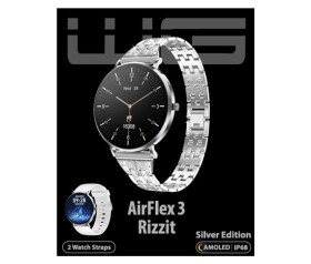 WG - Chytré hodinky WG AirFlex3 Rizz It, dámské, 2x řemínek, stříbrná EDF_819017