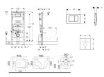 GEBERIT - Duofix Set předstěnové instalace, kompaktního klozetu Gaia a sedátka softclose, tlačítko Delta30, alpská bílá SANI11CA3153B