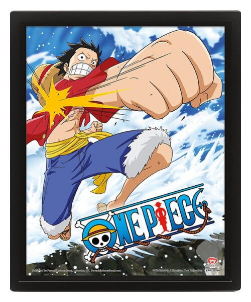 3D obraz One Piece: Gum Gum Pistol - Pyramid