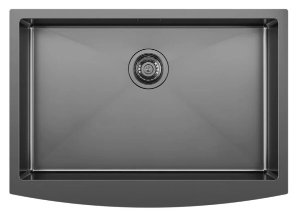 SAPHO - AMERICAN polozápustný nerezový dřez 70x50cm, gun metal ZN7050B