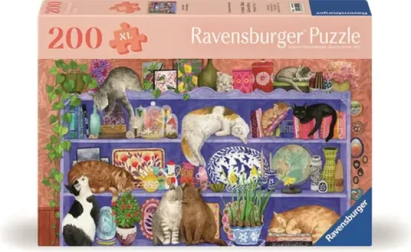 Ravensburger Puzzle: Kočky v regálu
