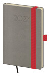Týdenní diář 2027 Helma kapesní New Praga šedý s gumičkou