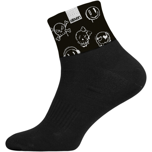 Ponožky Eleven Huba Skullies Black Velikost: XL (45-47)