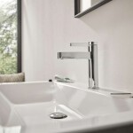 HANSGROHE - Finoris Umyvadlová baterie 100, výpustí Push-Open, EcoSmart, chrom 76010000