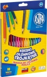 ASTRA Pastelky trojboké 18ks s ořezávátkem (155752)