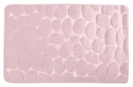 MSV Pebbles světle růžová / Koupelnová předložka / PU pěna / protiskluzová / 50 x 80 cm