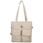 Stylová dámská koženková kabelka na rameno Susanne, béžová