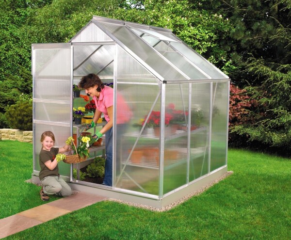 Polykarbonátový skleník – Vitavia Venus 3800, PC 4 mm stříbrný