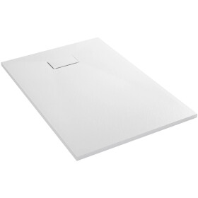 CERANO - Sprchová vanička obdélníková Gusto - SMC/minerální kompozit - strukturovaná bílá matná - 100x80x3 CER-414632
