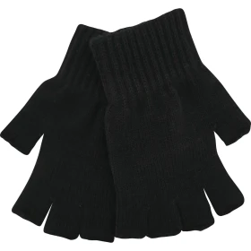 VOXX Rukavice unisex pletené FINLES bez prstů ČERNÉ dámská 119378
