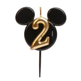 Dortisimo Dekora svíčka Mickey černo-zlatá číslo 2
