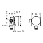 HANSGROHE - Exa Vrchní sada vanového výtoku 58112000