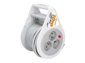 Prodlužovací kabel na bubnu - 3 zásuvky 10m SOLIGHT PB25