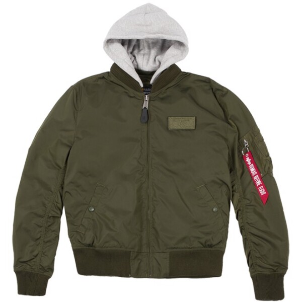 Alpha Industries Bunda MA-1 TT Hood zelená tmavě XL