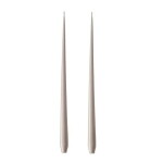 Ester & erik Svíčka Taper Lacquer 32 cm – 22 Linen Grey – set 2 ks, béžová barva, krémová barva, vosk