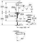 GROHE - QuickFix Start Umyvadlová baterie s výpustí, studený start, chrom 23552002