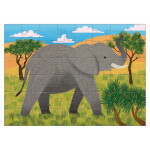 Mudpuppy Puzzle mini - Africký slon (48 dílků)